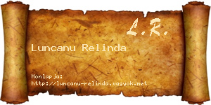 Luncanu Relinda névjegykártya